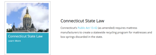 美国床垫回收委员会Mattress Recycling Council（MRC）注册—康涅狄格州(CT)床垫回收合规法规
